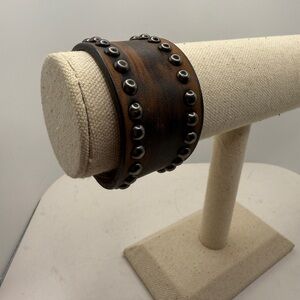 Studded Leather Cuff Bracelet